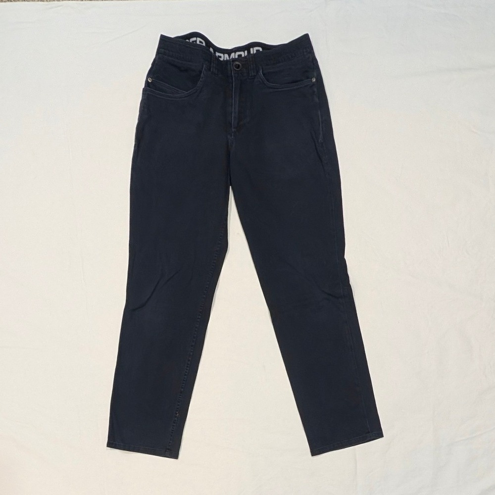 Under Armour Mens Loose Fit Straight Leg Chino Pants Navy Blue 32x32